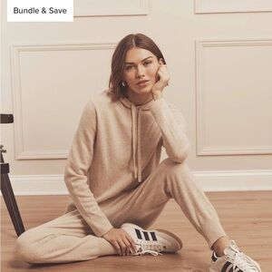 Naadam 100% Cashmere Oatmeal Lounge Set